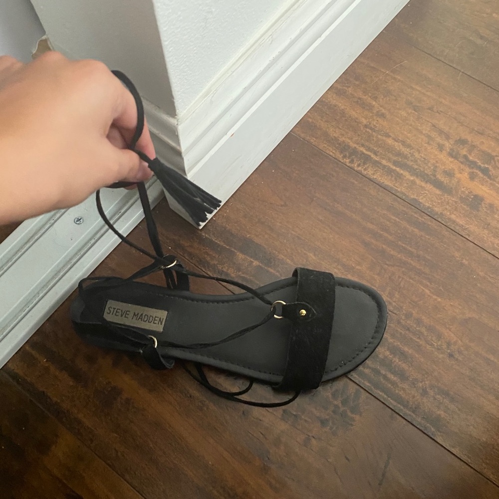 Black strappy sandals